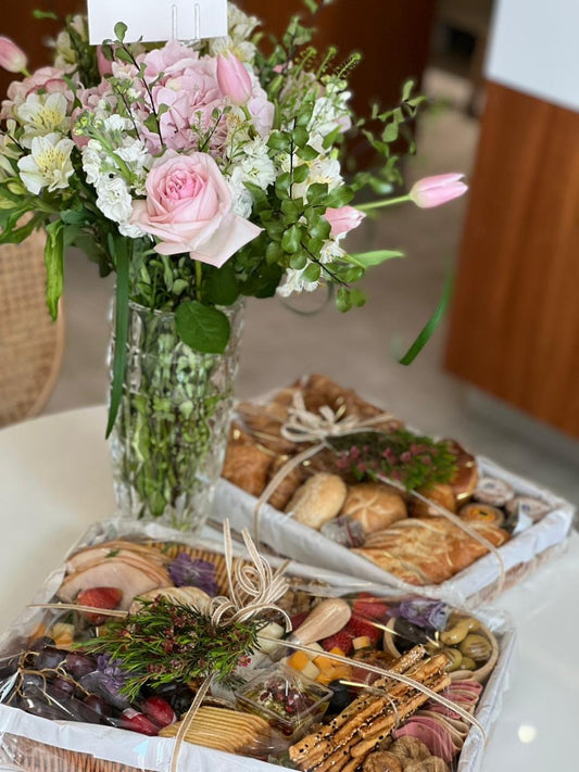 Cheese Board With Flower Vase